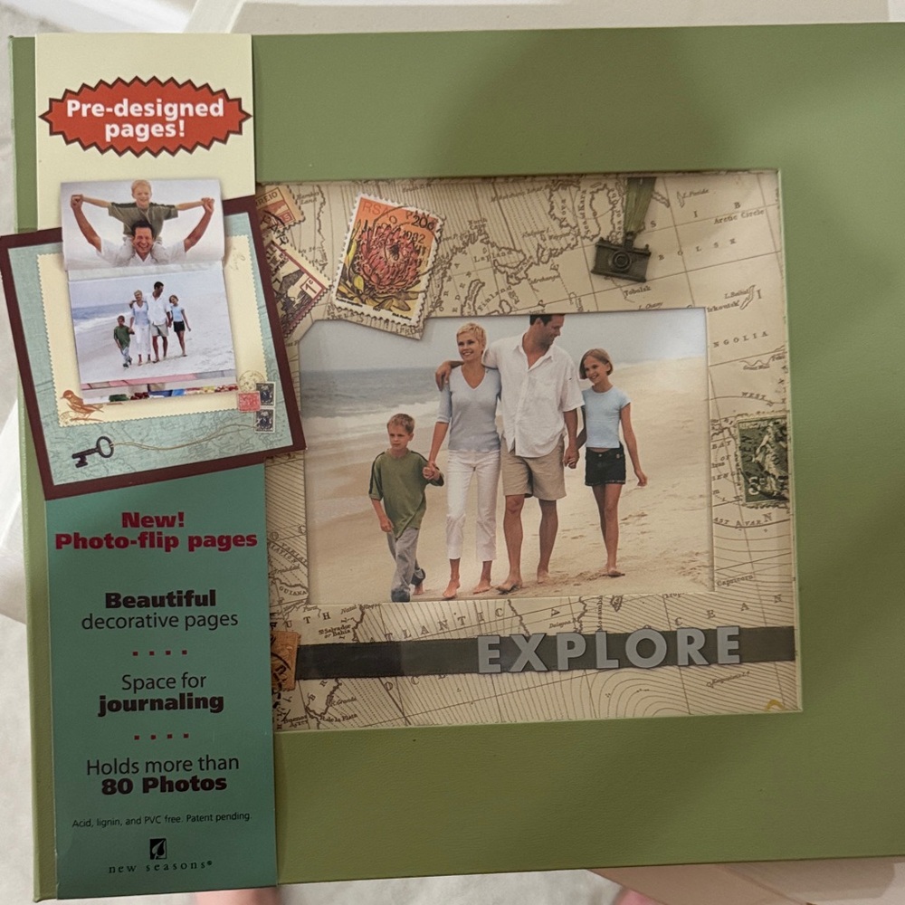 Explore Photo Album with Green Cover